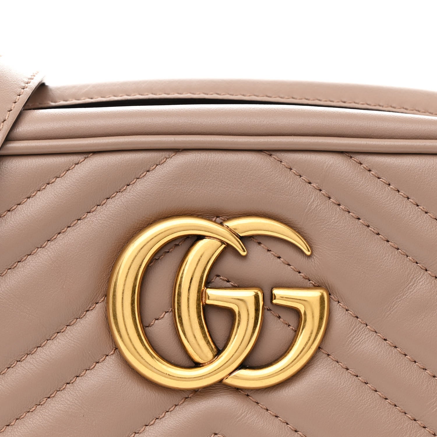 Gucci Calfskin Matelasse Small GG Marmont Chain Shoulder Bag Porcelain Rose 8 of 10