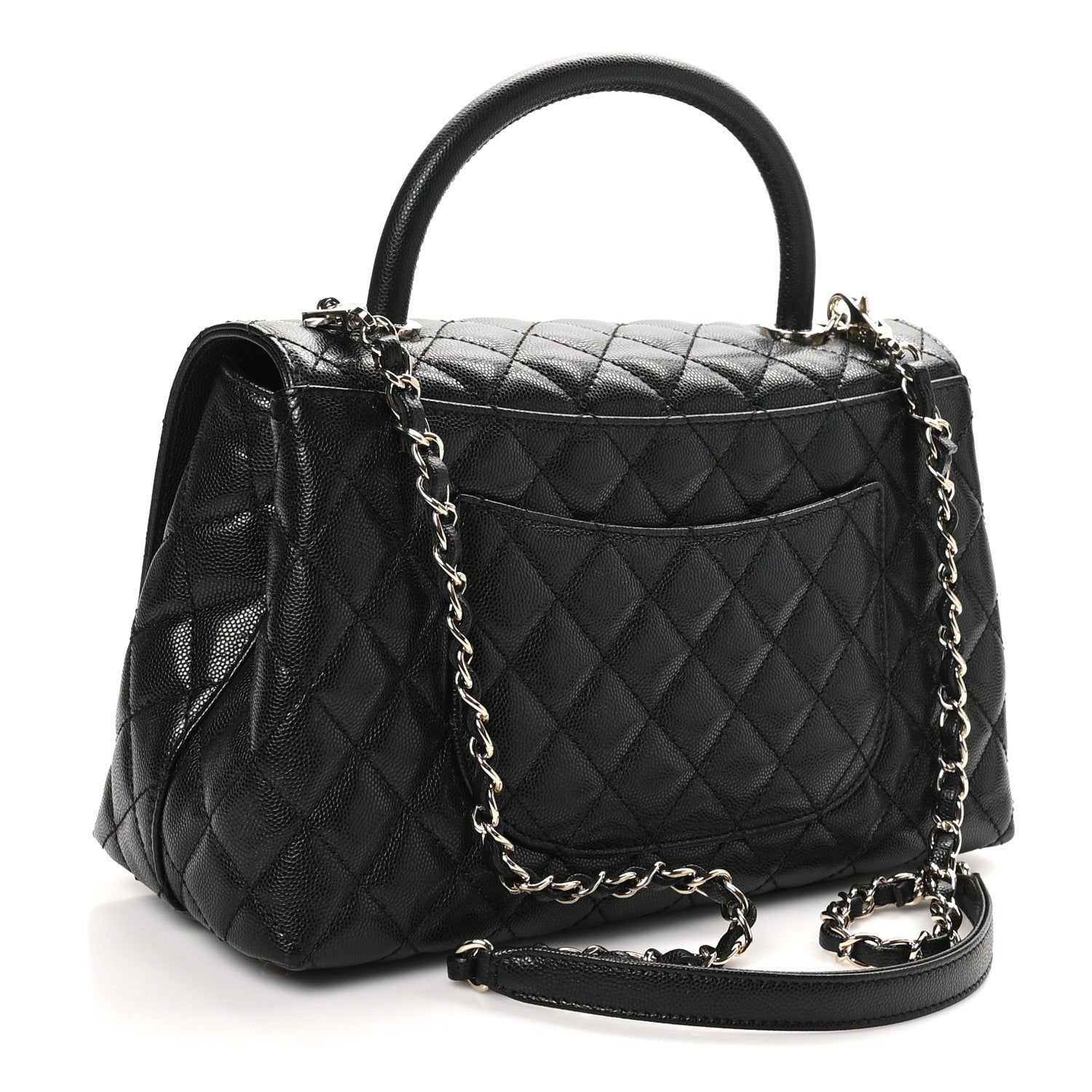 Chanel Caviar Quilted Small Coco Handle Flap Black 3 of 11