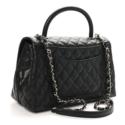 Chanel Caviar Quilted Small Coco Handle Flap Black 3 of 11