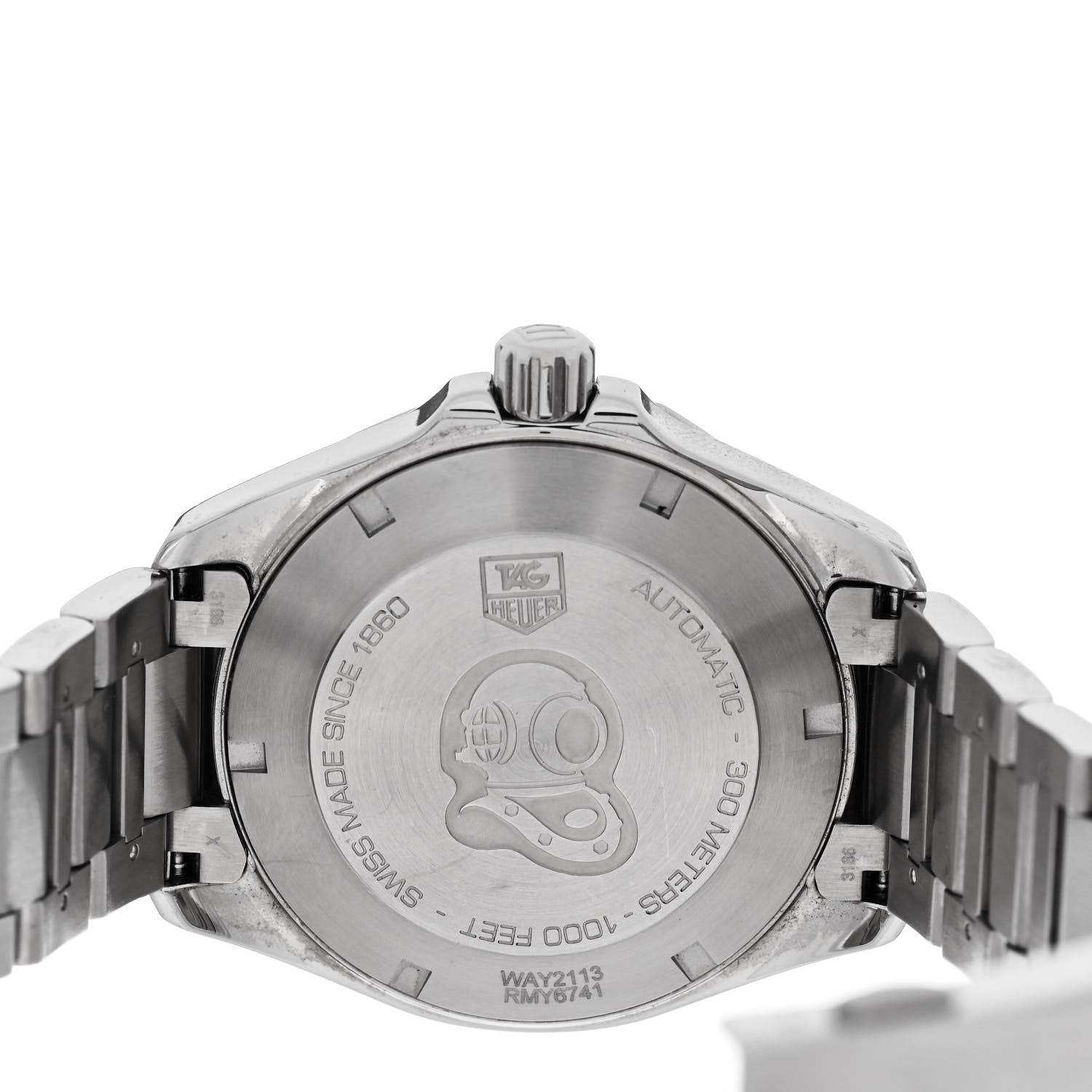 Tag Heuer Stainless Steel 41mm Aquaracer 300M Automatic Watch Grey WAY2113 4 of 4