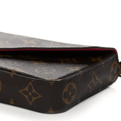 Louis Vuitton Monogram Pochette Felicie Chain Wallet Fuchsia 10 of 18