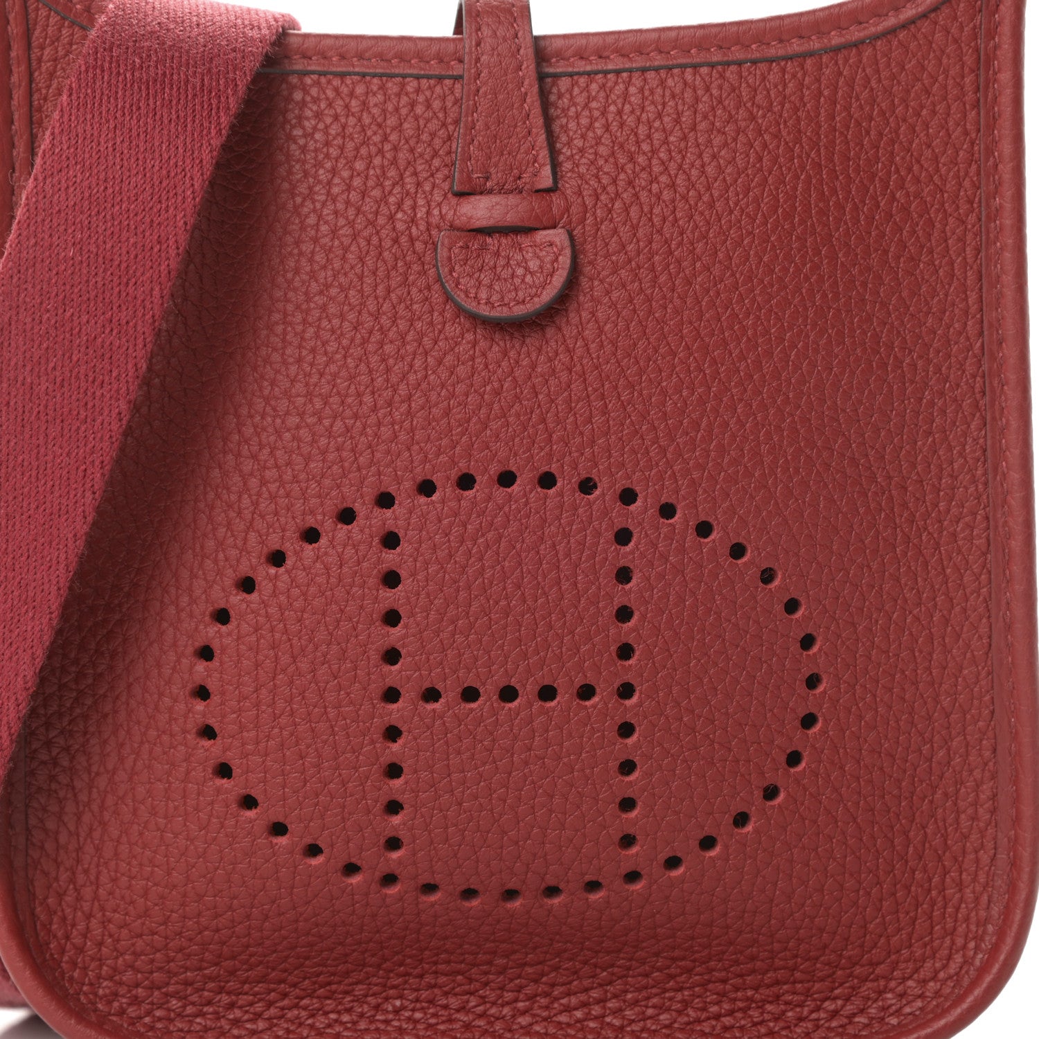 Hermes Taurillon Clemence Evelyne TPM Rouge Grenat 8 of 12