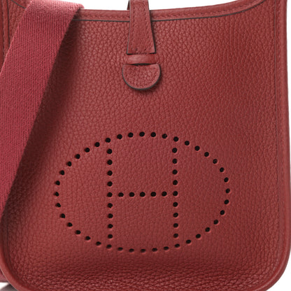 Hermes Taurillon Clemence Evelyne TPM Rouge Grenat 8 of 12