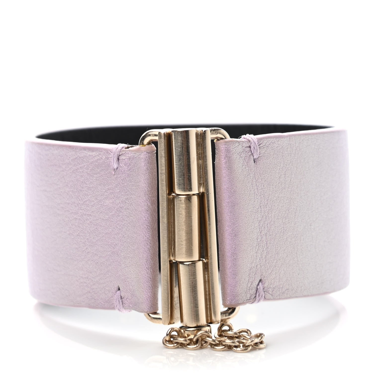 Chanel Calfskin CC Wide Cuff M Lilac 2 of 4