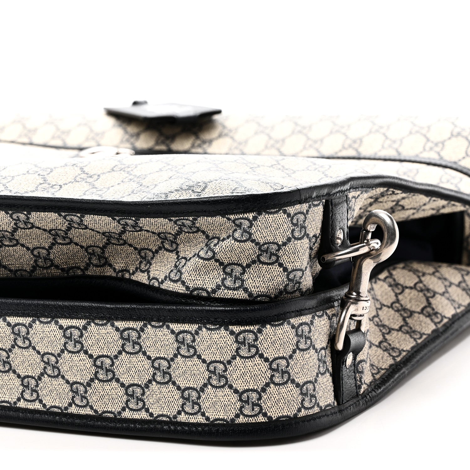 Gucci GG Supreme Monogram Web Savoy Garment Bag Beige Blue 9 of 9