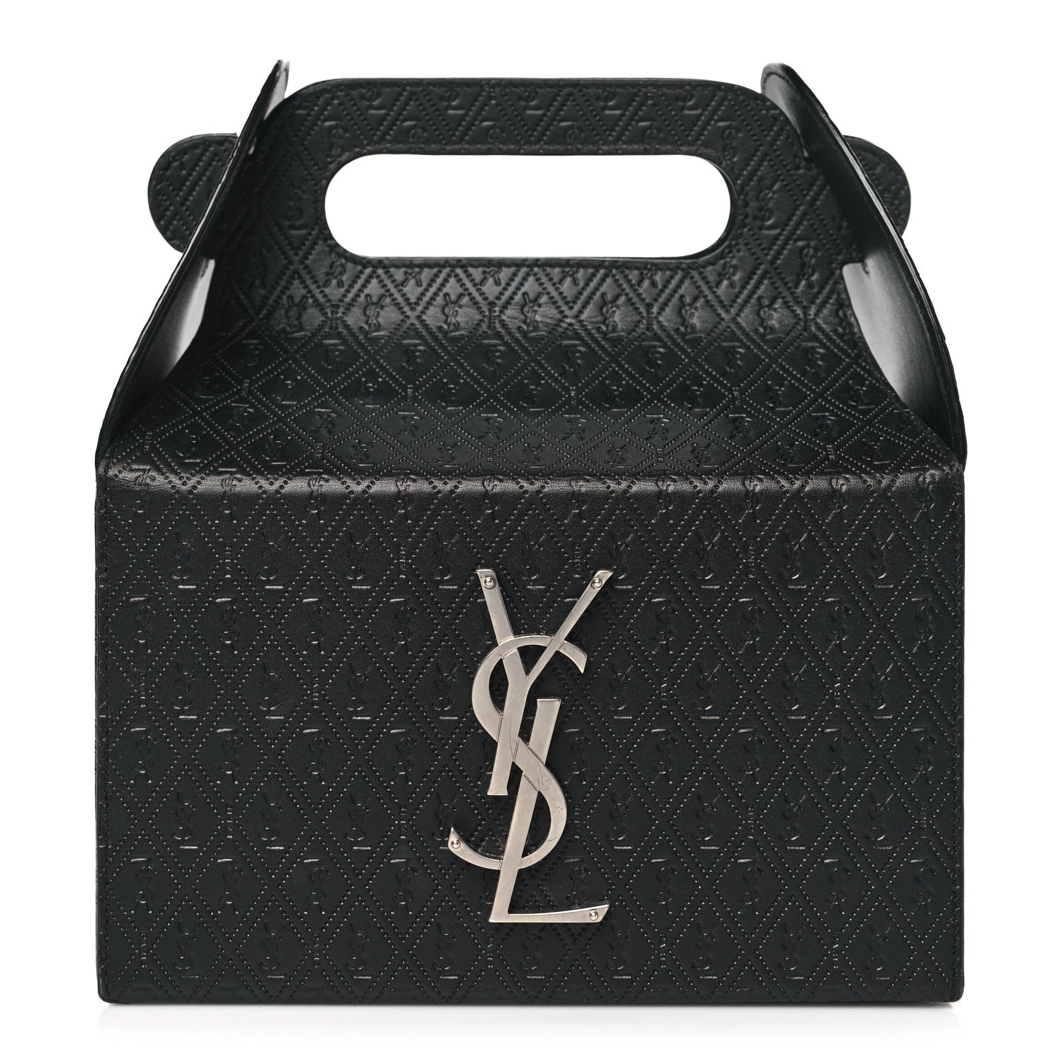 Saint Laurent Calfskin Monogram Take Away Box Black 1 of 10