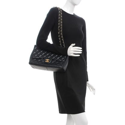 Chanel Caviar Quilted Jumbo Single Flap Black 2 of 9