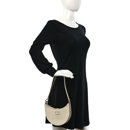 Valentino Garavani Calfskin Mini Vlogo Hobo Bag White 2 of 8