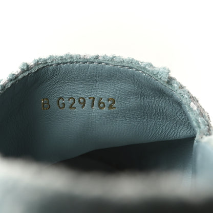Chanel Mixed Fibers Jacquard Lambskin CC Espadrilles 36 Turquoise White 8 of 9