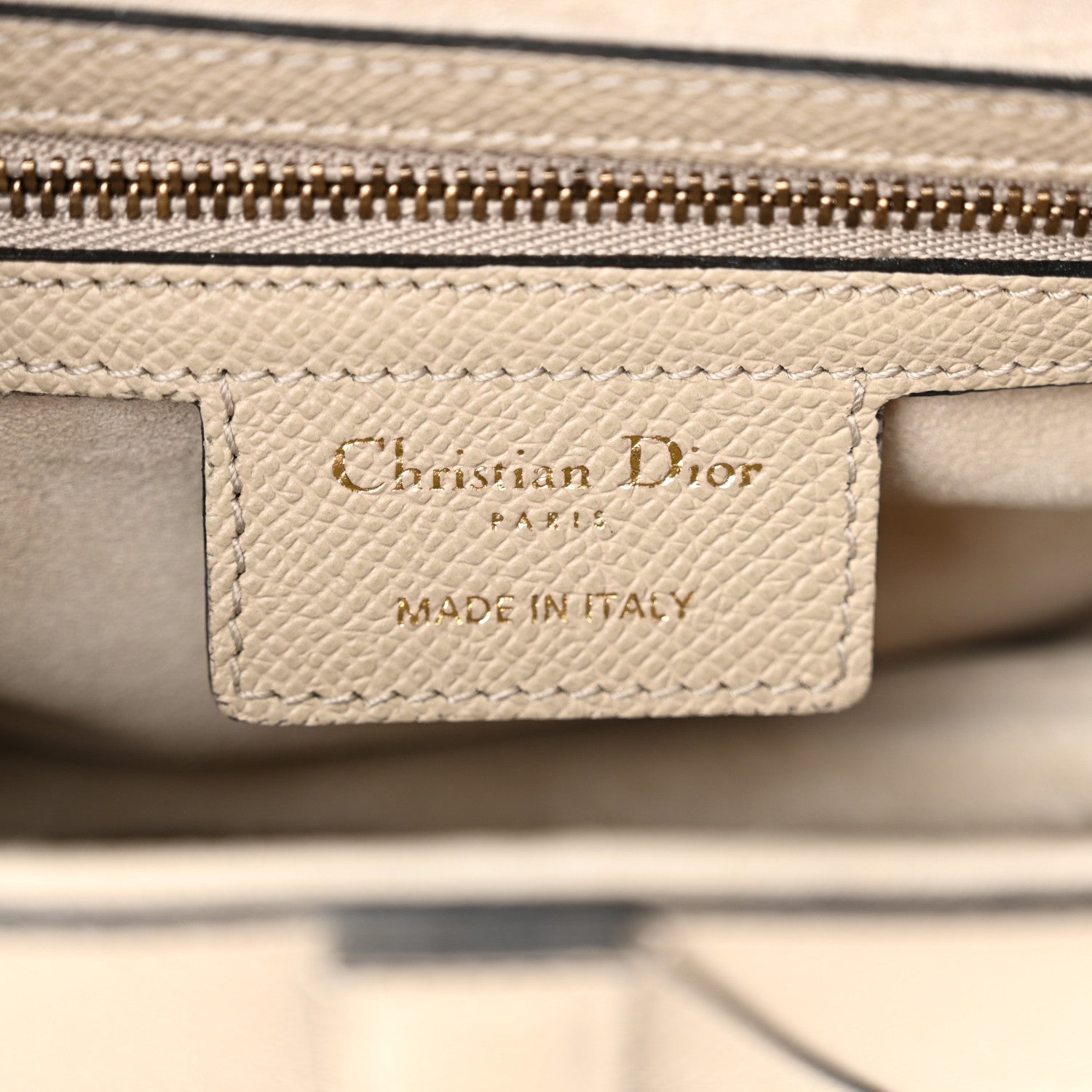 Christian Dior Grained Calfskin Saddle Bag Sable 6 of 10