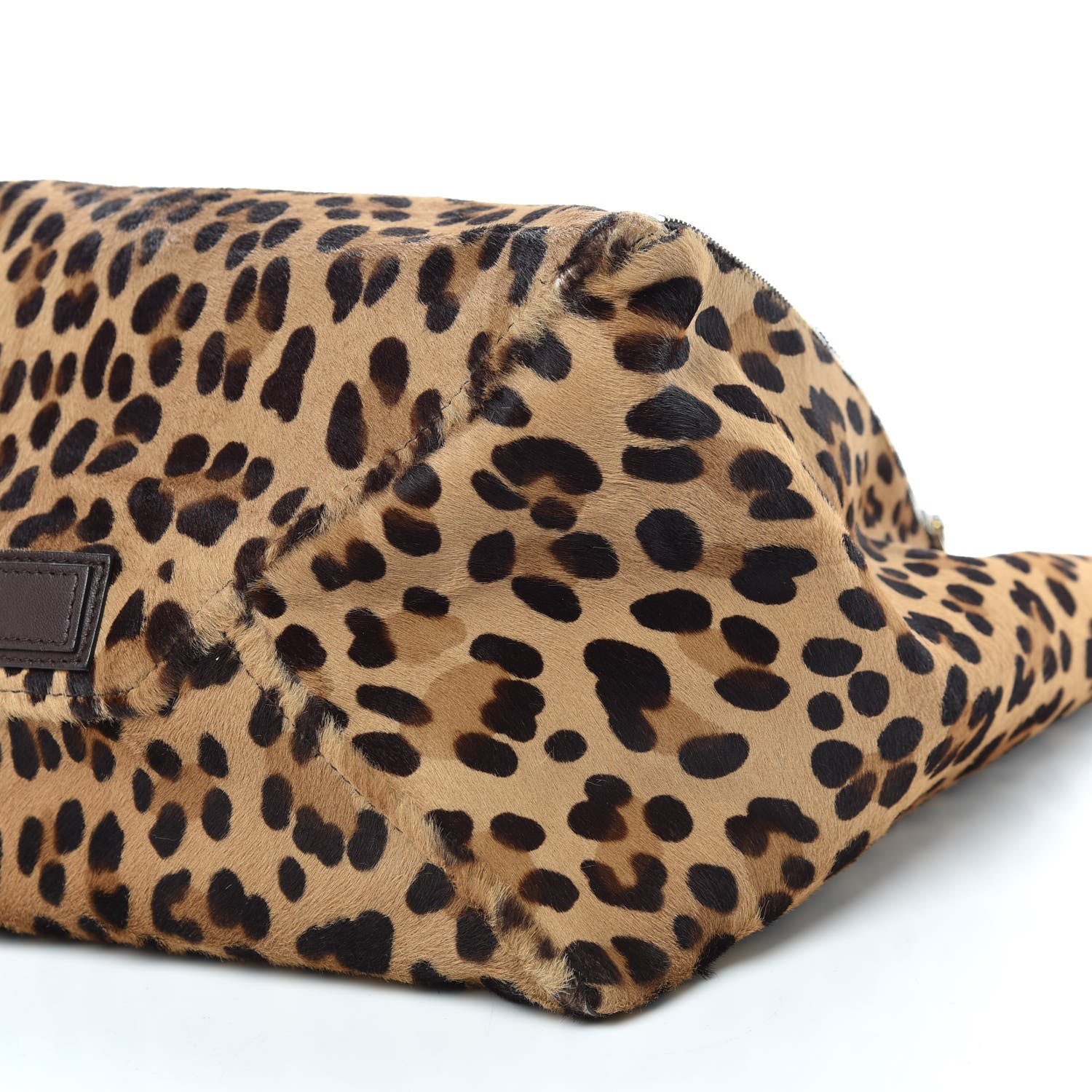 Celine Calf Hair Leopard Print Zip Gusset Cabas 6 of 11