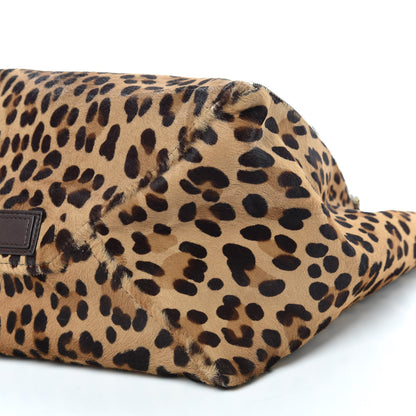 Celine Calf Hair Leopard Print Zip Gusset Cabas 6 of 11
