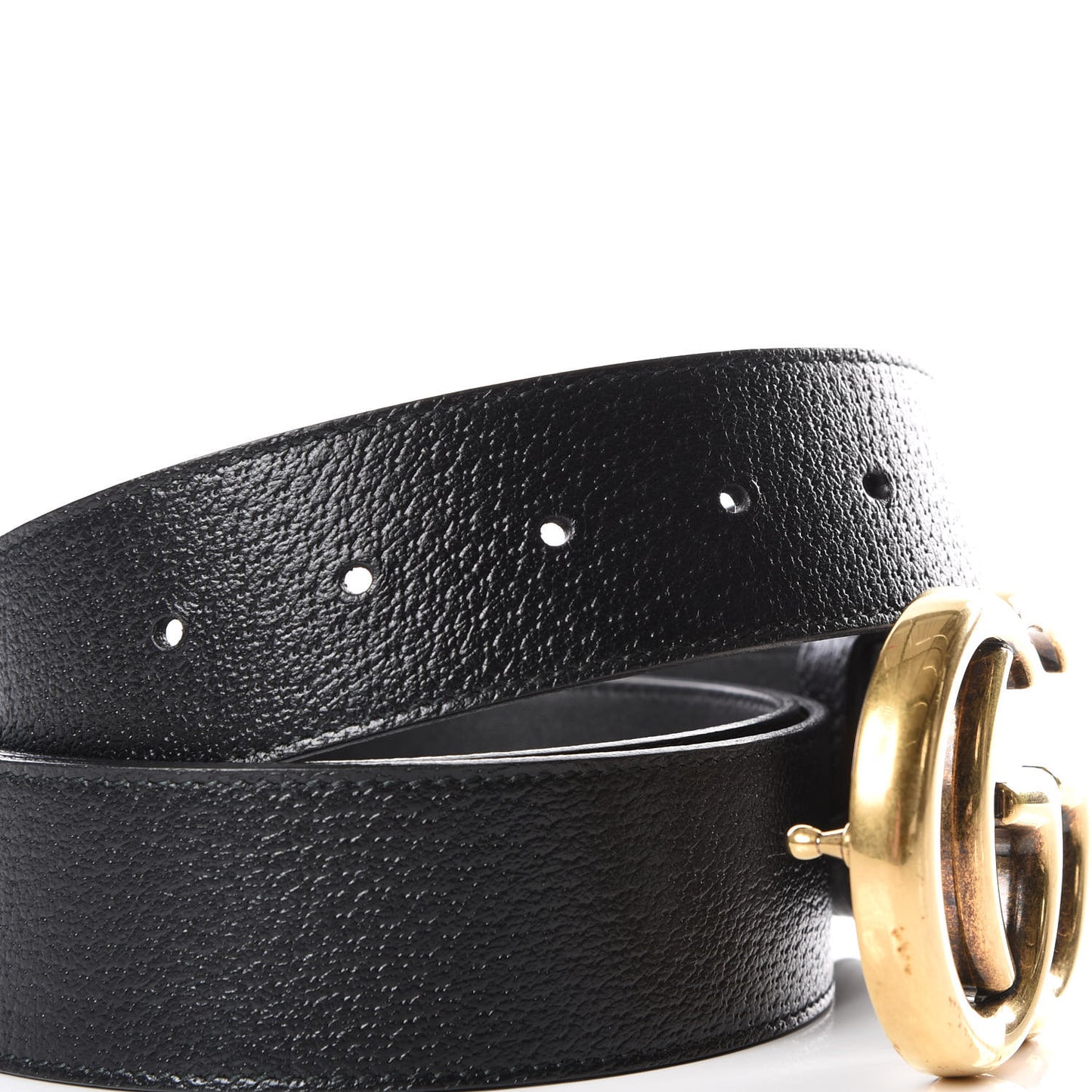 Textured Dollar Calfskin Double G 40mm Belt 120 48 Black