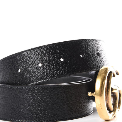 Gucci Textured Dollar Calfskin Double G 40mm Belt 120 48 Black 4 of 7