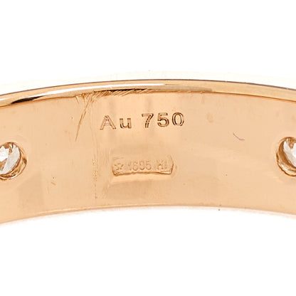 Gucci 18K Rose Gold Diamond Icon Band Ring 53 6.5 5 of 8
