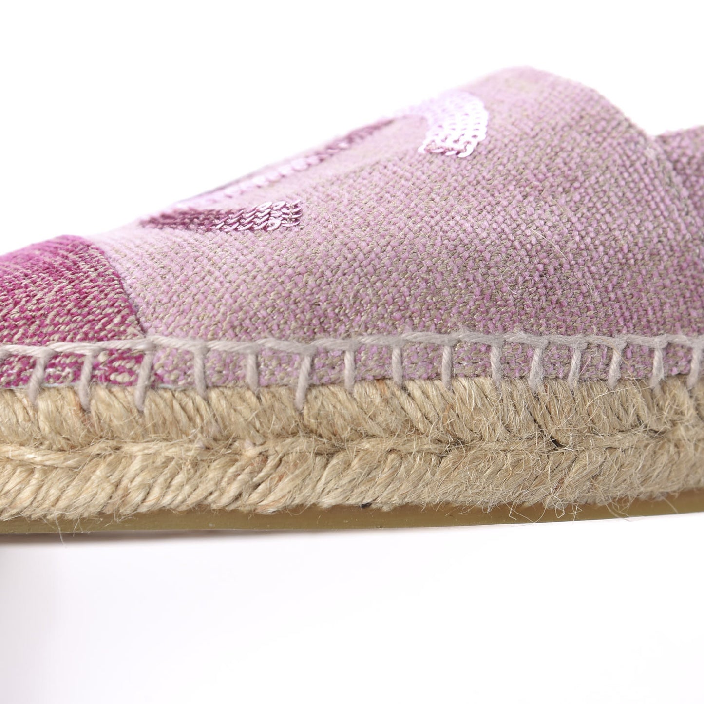 Toile Sequin CC Espadrilles 36 Pink Dark Pink
