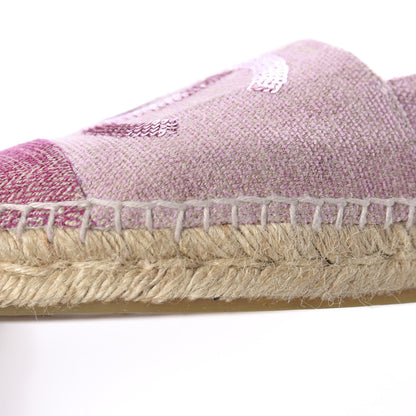 Chanel Toile Sequin CC Espadrilles 36 Pink Dark Pink 13 of 14