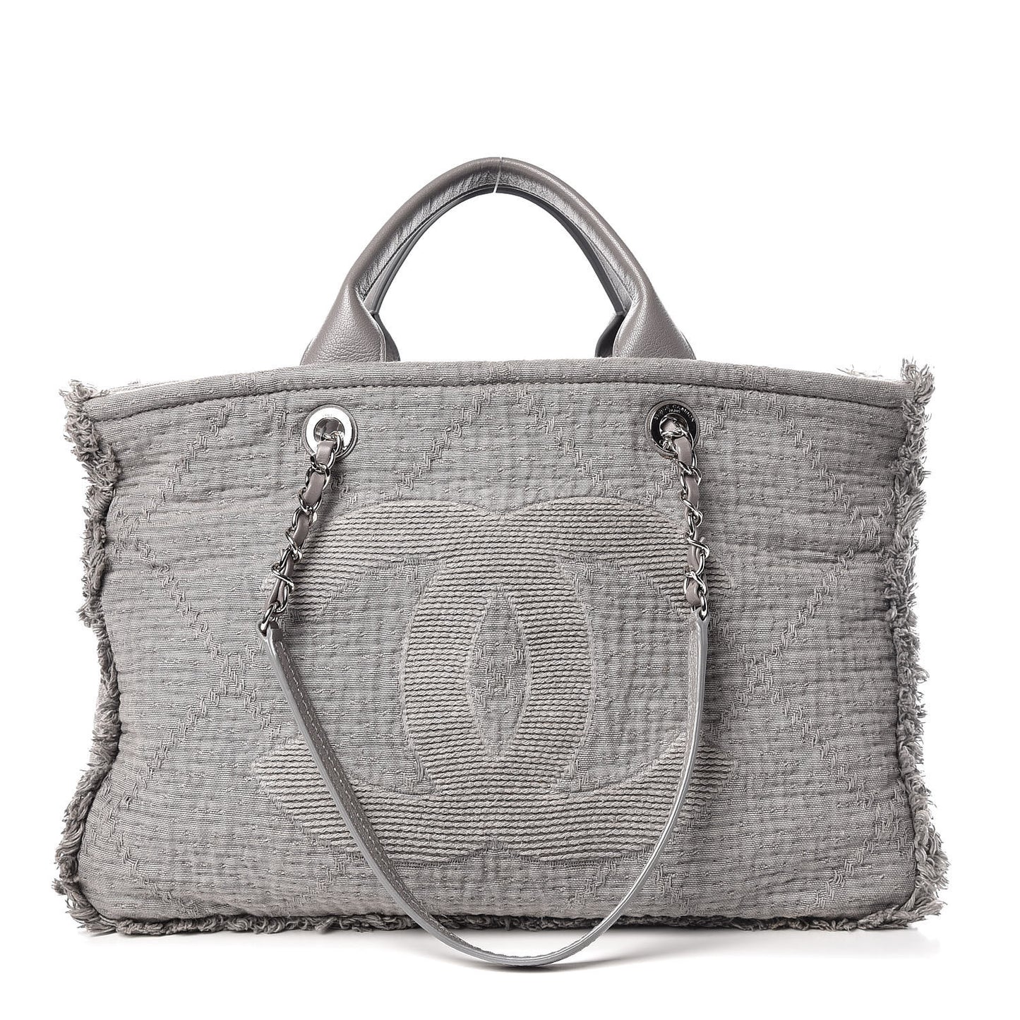 Canvas Large Double Face Shopping Tote Grey