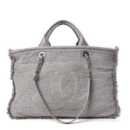 Chanel Canvas Large Double Face Shopping Tote Grey 1 of 10