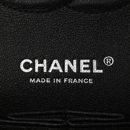 Chanel Lambskin Chevron Quilted Medium Double Flap Black 6 of 10