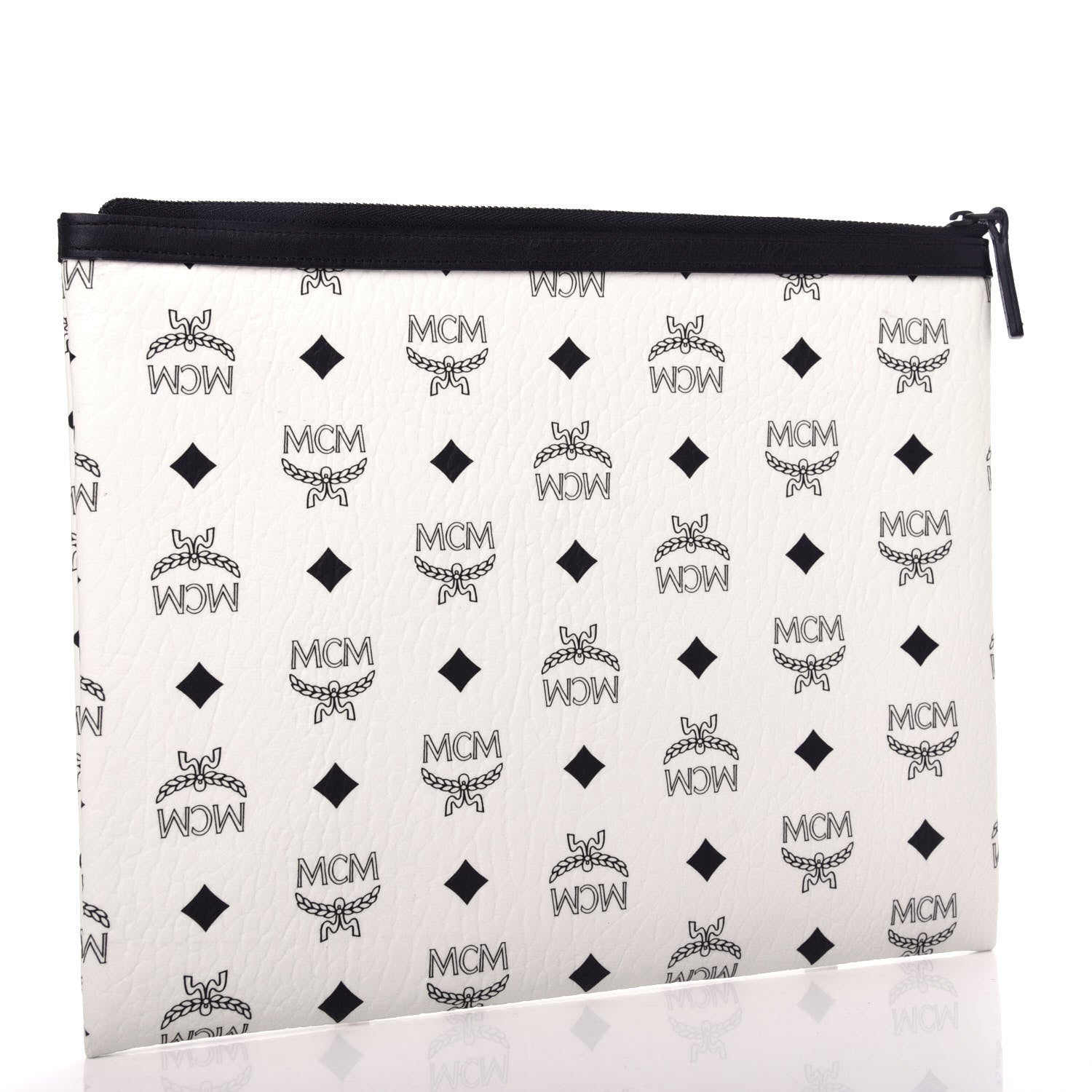 MCM Visetos X Vogue Korea Pouch White Multicolor 3 of 6