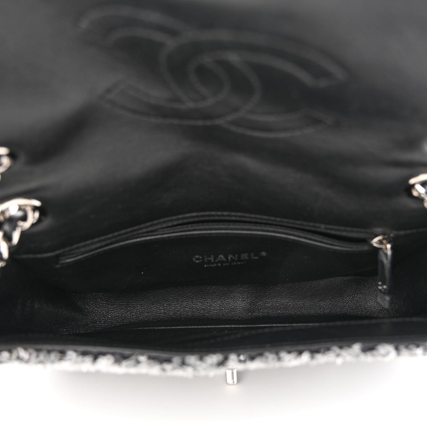 Sequin Mini Rectangular Flap Silver