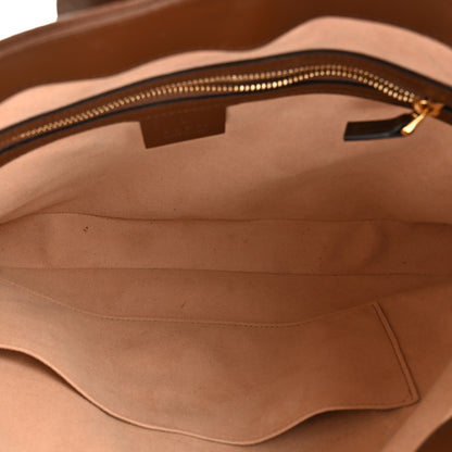 Gucci GG Supreme Monogram Azalea Calfskin Web Medium Jackie 1961 Hobo Beige Ebony Brown Sugar 5 of 12
