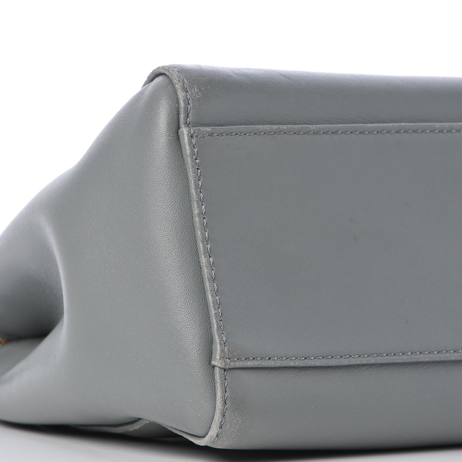 Fendi Nappa Colorblock Mini Peekaboo Iconic Satchel Grigio Chiaro Fragola Blue 8 of 9