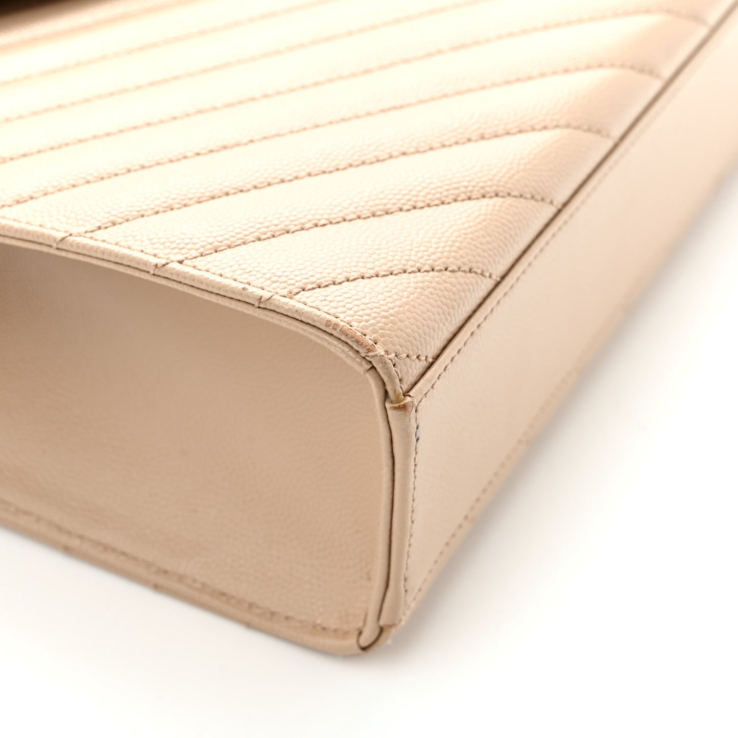 Grain De Poudre Matelasse Chevron Large Monogram Satchel Dark Beige