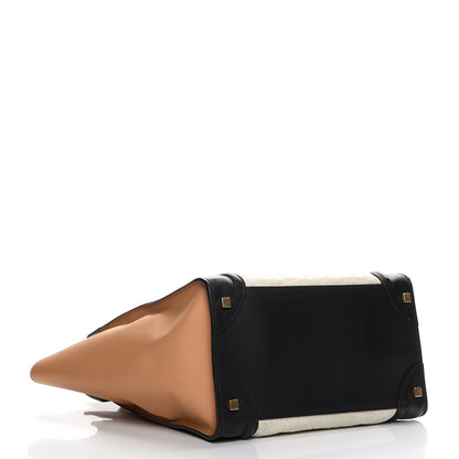 Celine Smooth Calfskin Shrunken Lambskin Mini Tri-Color Luggage White 4 of 10