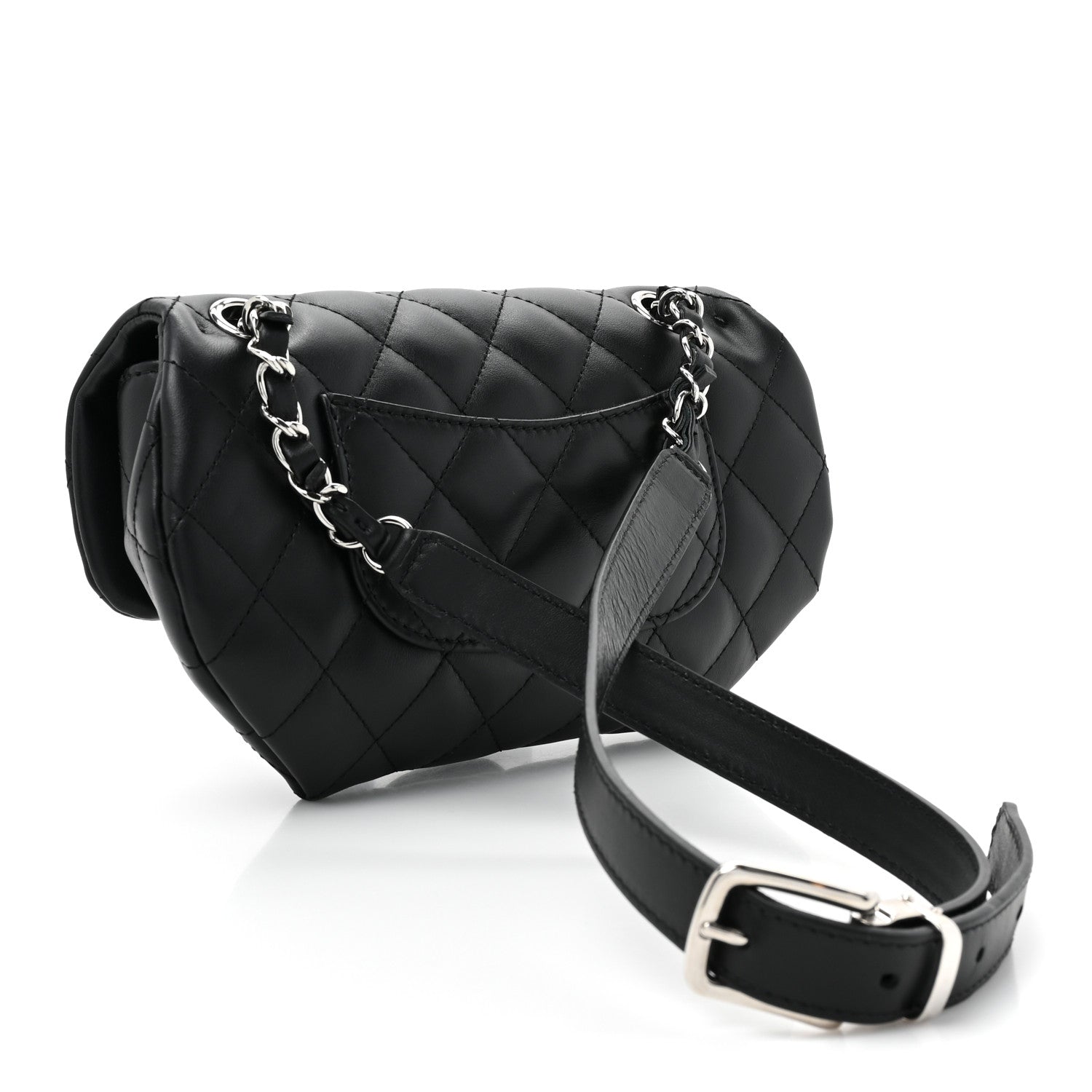 Chanel Calfskin Quilted CC Uniform Flap Belt Bag Black 3 of 10