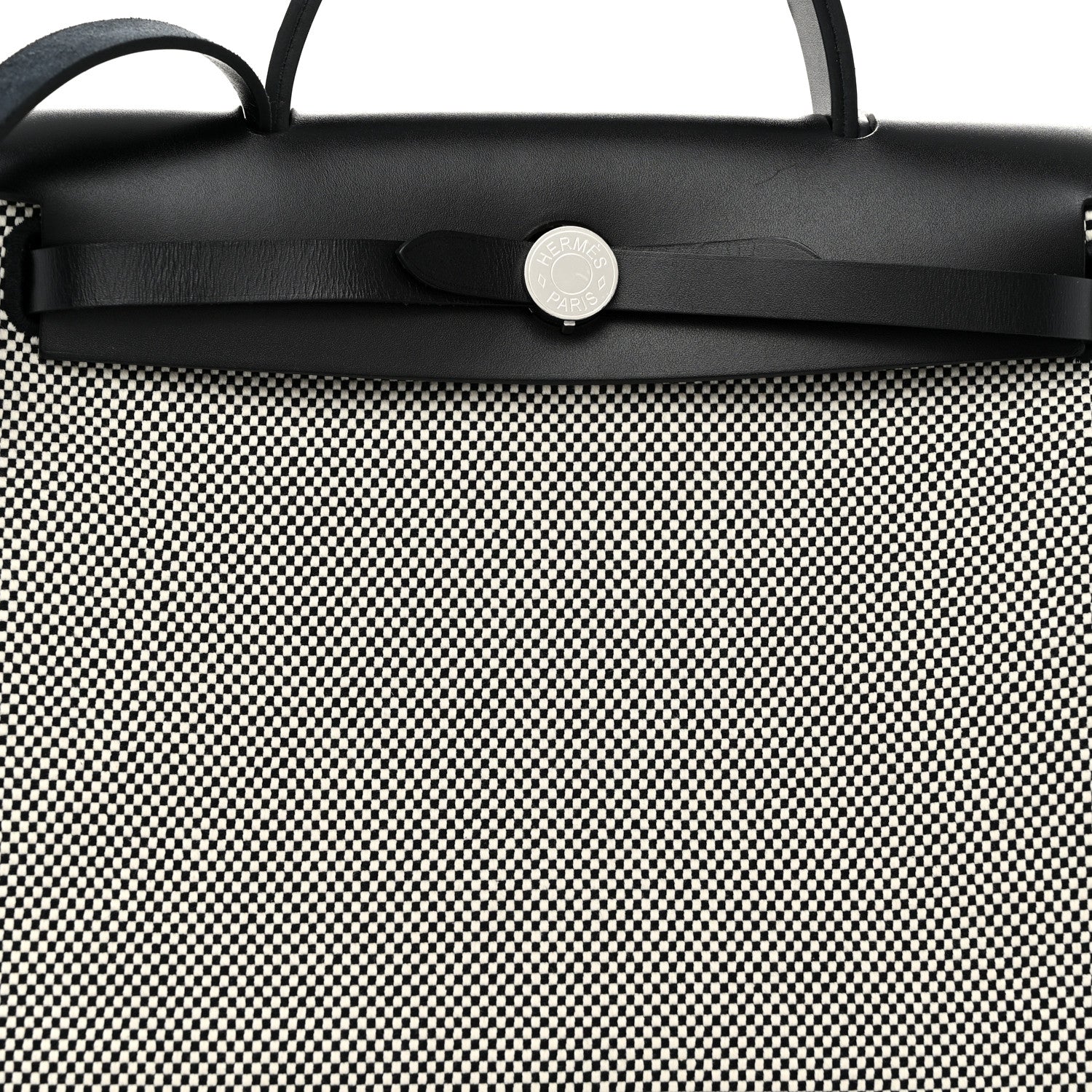 Hermes Vache Hunter Criss Viking Herbag Zip Retourne 31 PM Ecru Black 9 of 12