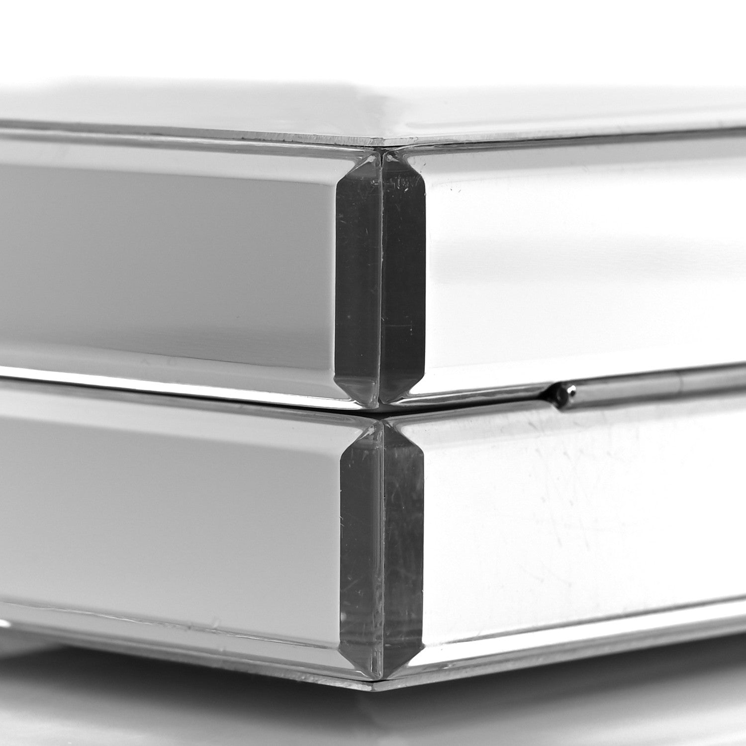 Judith Leiber Acrylic Faceted Box Clutch Silver 8 of 10