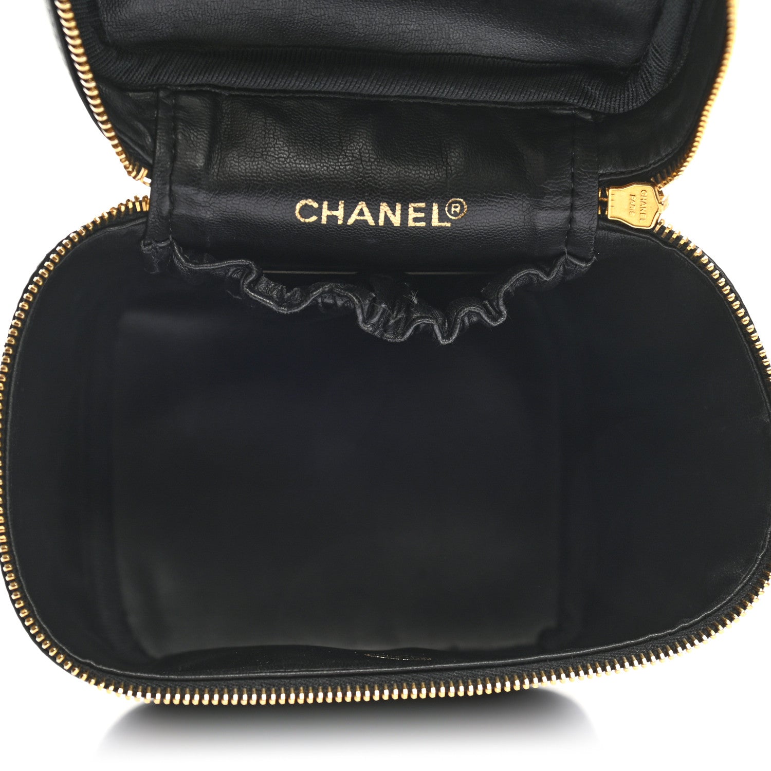 Chanel Lambskin Vanity Cosmetic Case Black 5 of 8