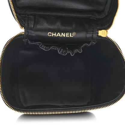 Chanel Lambskin Vanity Cosmetic Case Black 5 of 8