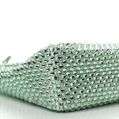 Prada Satin Crystal Mini Re-Edition 2000 Bag Acqua 9 of 10