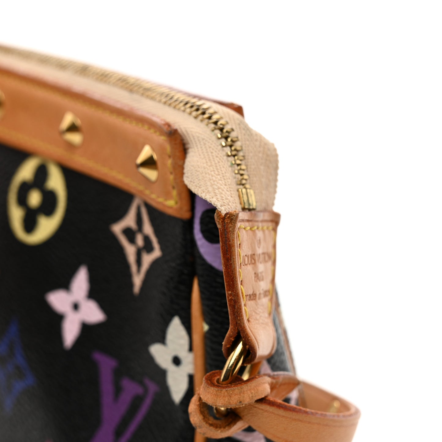 Monogram Multicolor Pochette Accessories Black