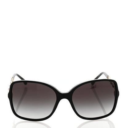 Chanel Acetate Lambskin Chain Square Sunglasses 5210-Q Black 2 of 8