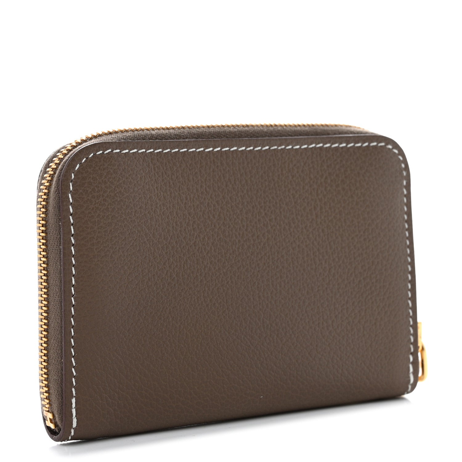Hermes Evercolor Zipengo Chain D'Ancre Compact Cardholder Etoupe 3 of 9