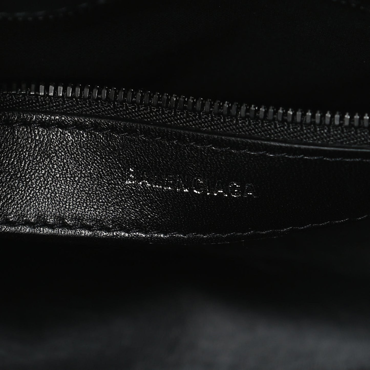 Calfskin Crocodile Embossed S Rivet Ville Top Handle Bag Black
