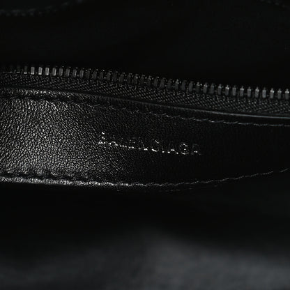 Balenciaga Calfskin Crocodile Embossed S Rivet Ville Top Handle Bag Black 6 of 12
