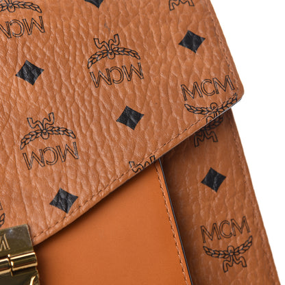 MCM Visetos Medium Patricia Pocket Satchel Cognac 13 of 13