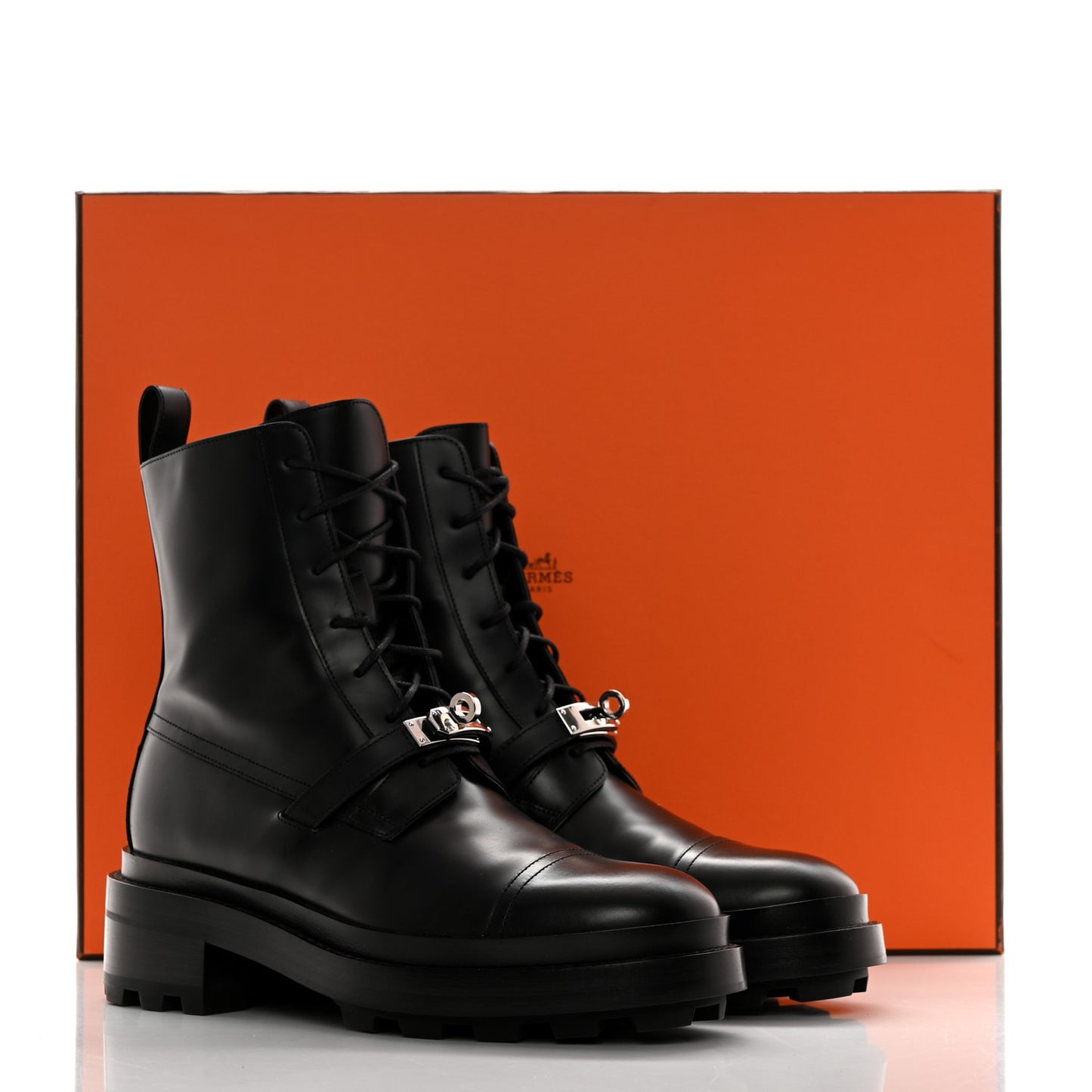 Glossed Calfskin Funk Ankle Boots 37 Black