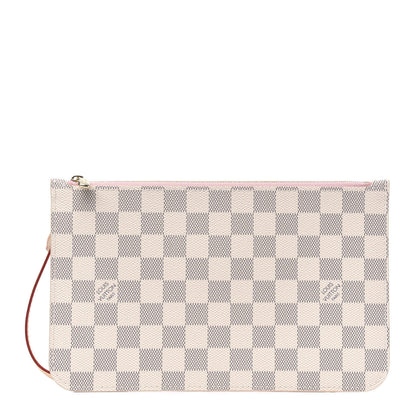 Louis Vuitton Damier Azur Neverfull MM GM Pochette Rose Ballerine 1 of 4