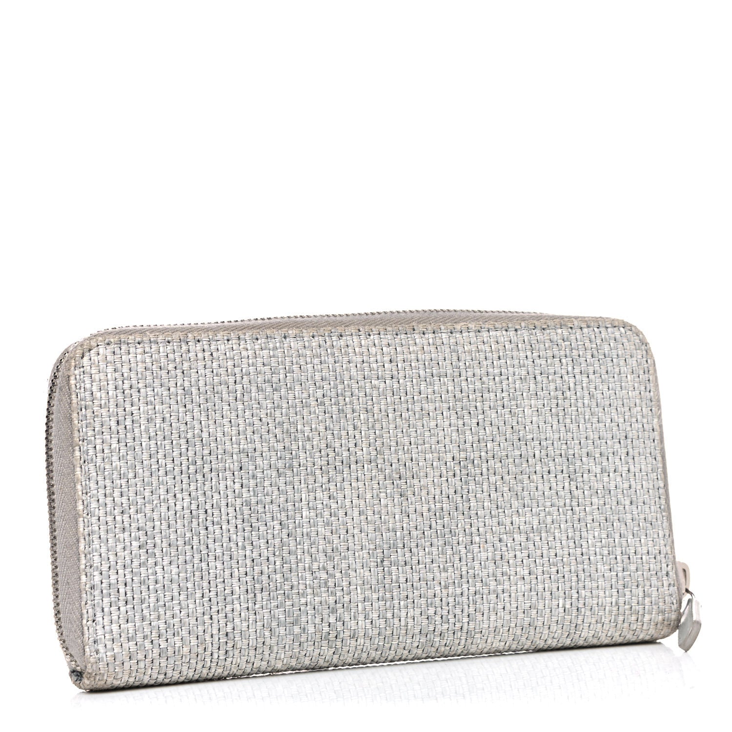 Chanel Canvas Deauville Zip Around Wallet Grey 3 of 11