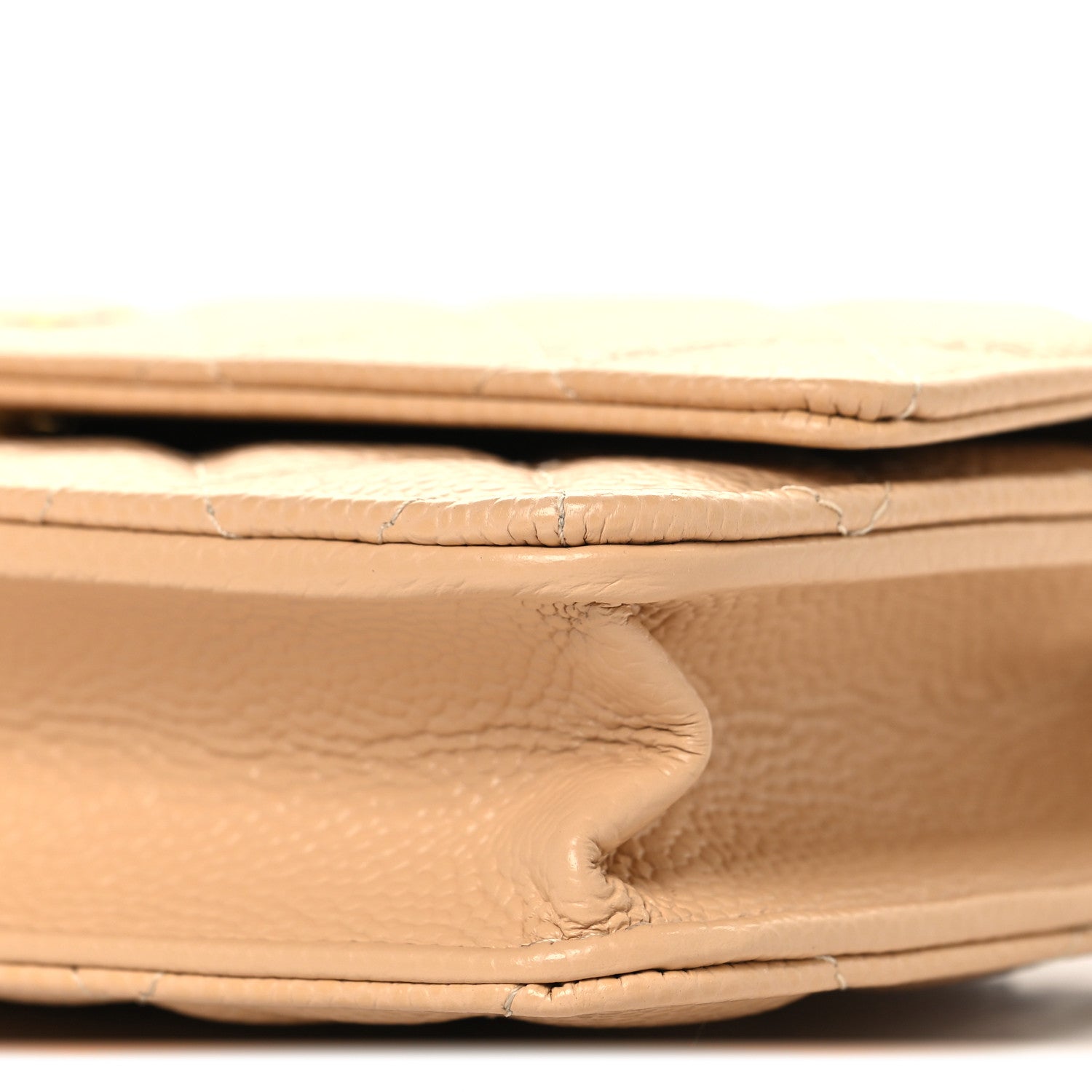 Chanel Caviar Quilted Wallet on Chain WOC Beige 11 of 12