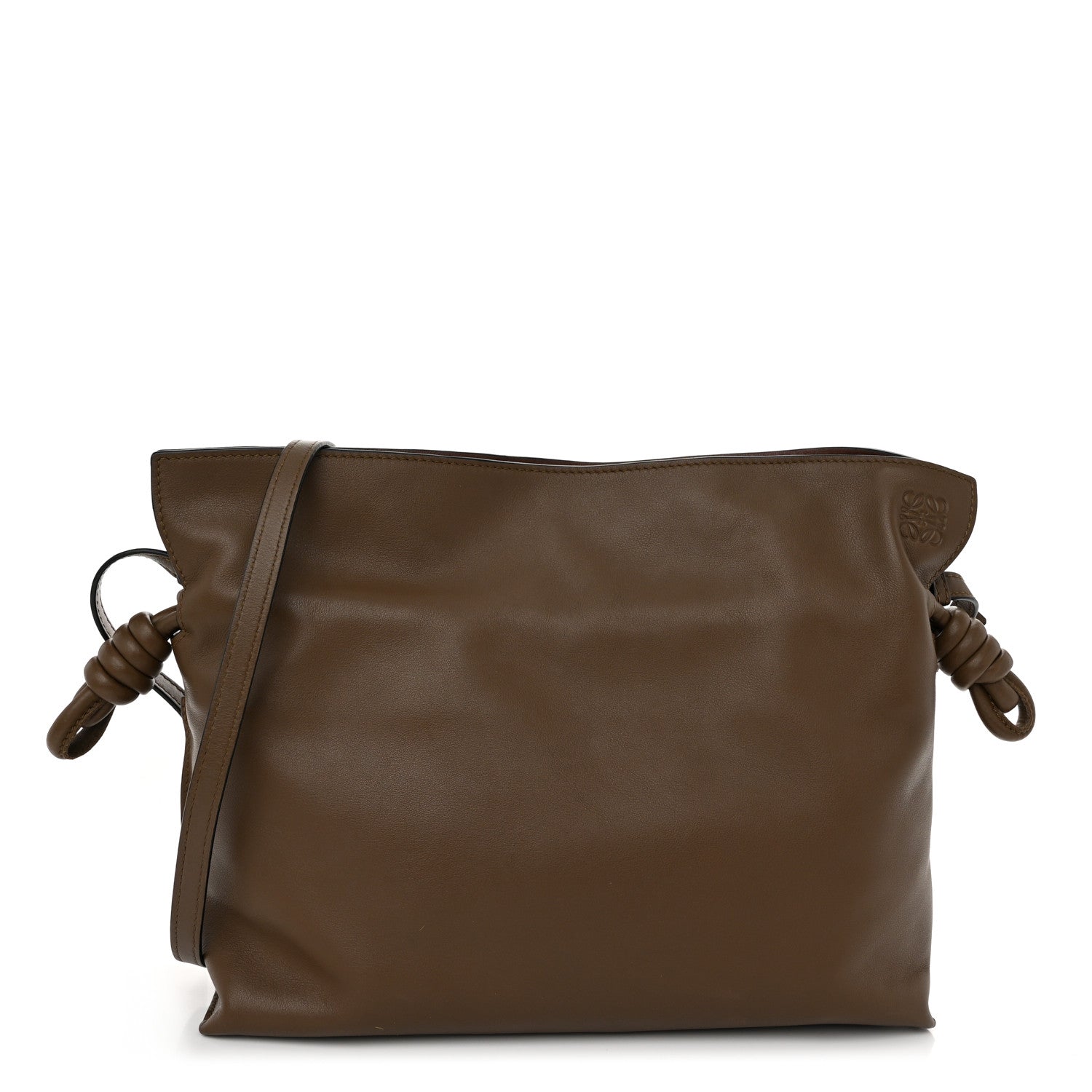 Loewe Nappa Medium Bi-Color Flamenco Knot Bag Brown 1 of 9