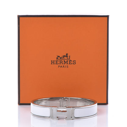 Hermes Enamel Narrow Clic Clac H Bracelet GM White 6 of 6