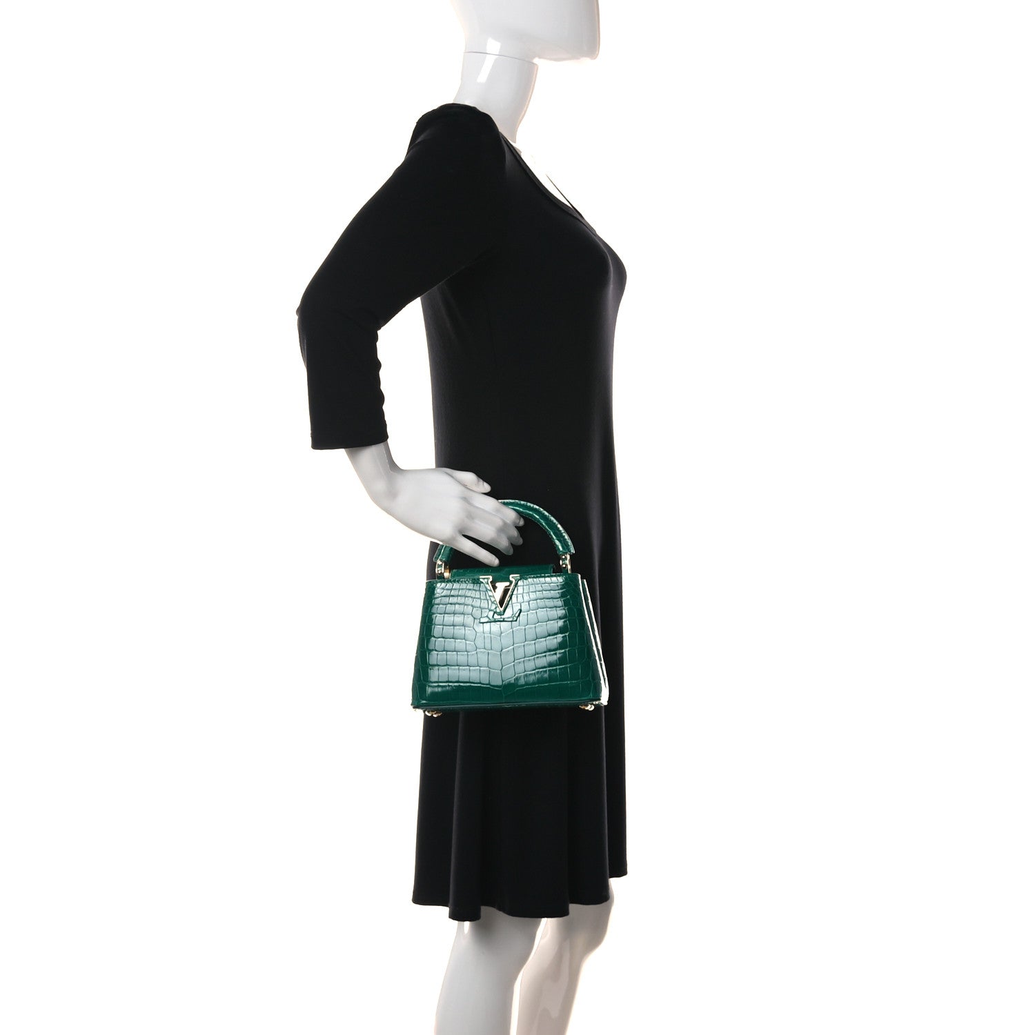 Louis Vuitton Crocodile Mini Capucines Emeraude 3 of 11