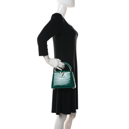 Louis Vuitton Crocodile Mini Capucines Emeraude 3 of 11
